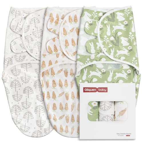 GLLQUEN BABY Swaddles Pucksack Baby 0-3 Monate,100% Bio-Baumwolle Baby...