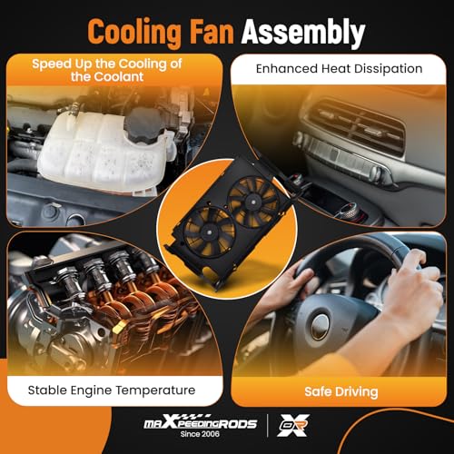 Image of maXpeedingrods 623290 Dual Radiator Cooling Fan Assembly for Toyota RAV4 L4 2.5L 2013-2019 Repalcement 1636336110, 167110V210