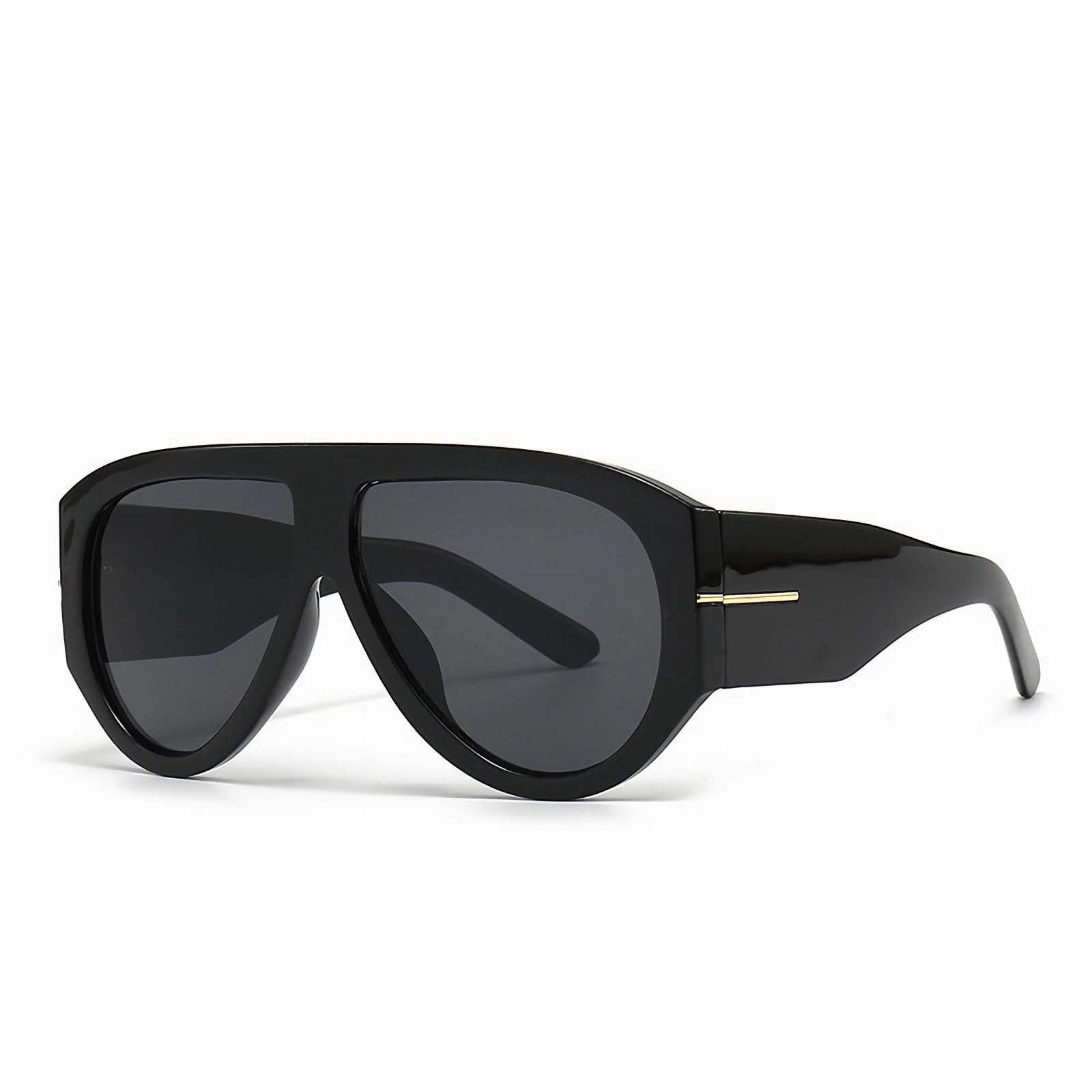 osagama Trendy Retro Oversized Aviator Sunglasses for Women Men 70s Luxury Designer Thick Classic Sun Glasses-picture-25