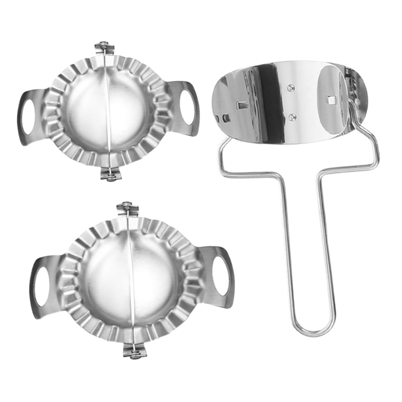 VINTORKY 1set Stainless Steel Dumpling Maker Dumpling Molds Kitchen Gadget for Easy Wrapping and Sealing Ravioli Empanadas and Pot Stickers