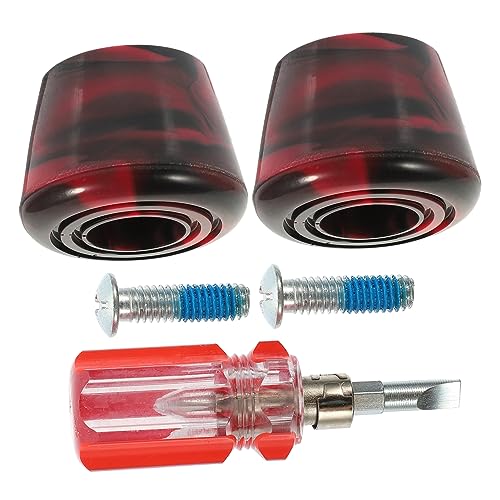 ARTSEWPLY 1Set Replaceable Roller Skate Toe Stops Professional Skating Brakes Height Durable PU Material Easy Installation for All Roller Skates Stoppers Screws