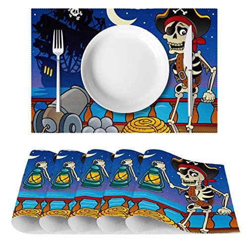 Set de table pirate résistant à la chaleur et antidérapant pour table enfant - 3
