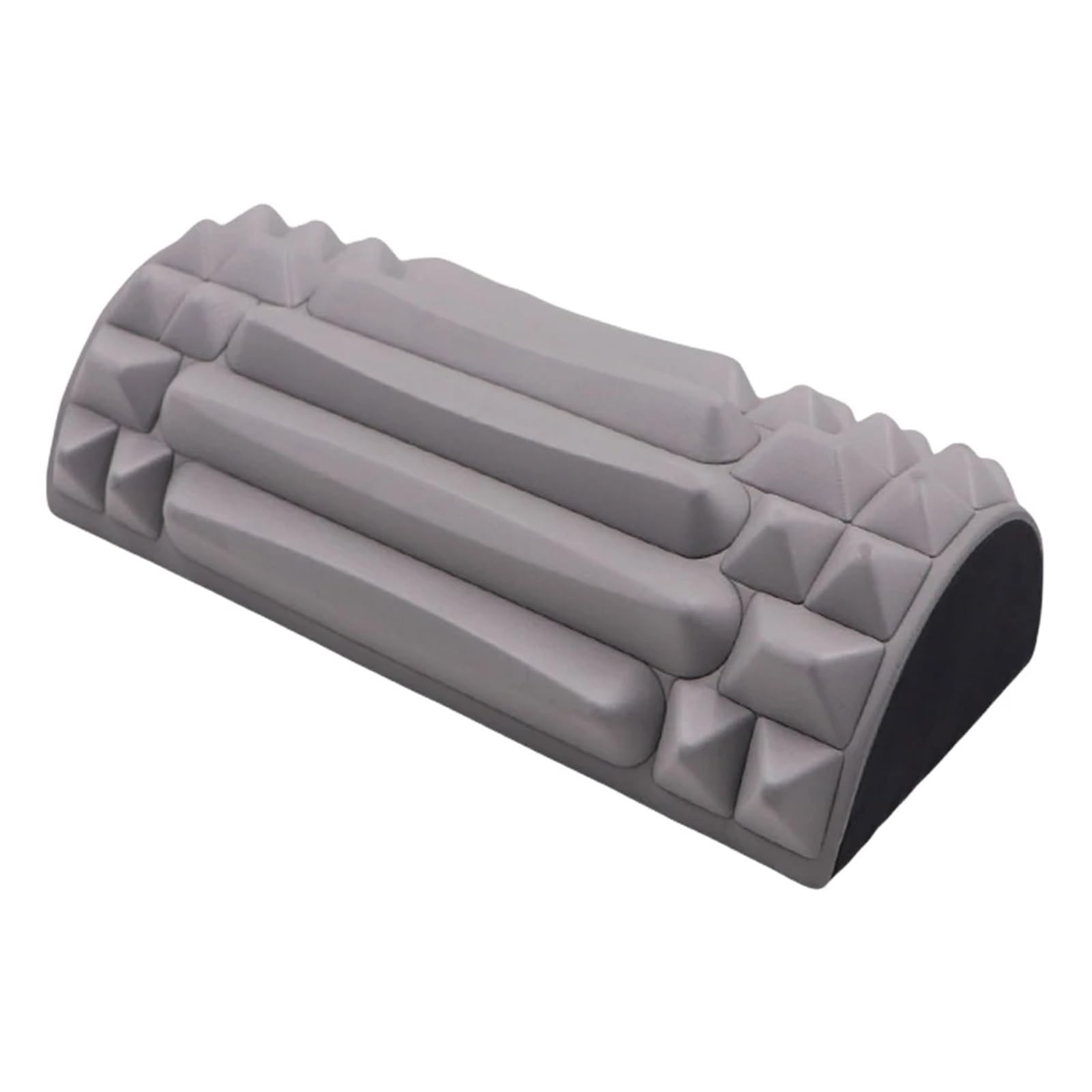 Rullo muscolare portatile multifunzione con colonna di massaggio rullo in schiuma da 2 pezzi Per Yoga(Grey)