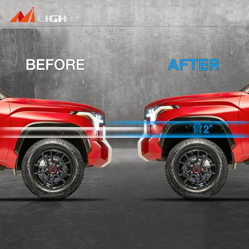 Image of Nilight 2 inch Leveling Lift Kit for Toyota Tundra 2007-2026 2WD /4WD, Actual about 1 inch Strut Spacer, Suspension Strut Spacers, Raise Front End, Fix Rake for Towing /Hauling & Improved Stance