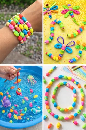 Image of eshoppee Plastic Beads, 200 gm, Multicolor