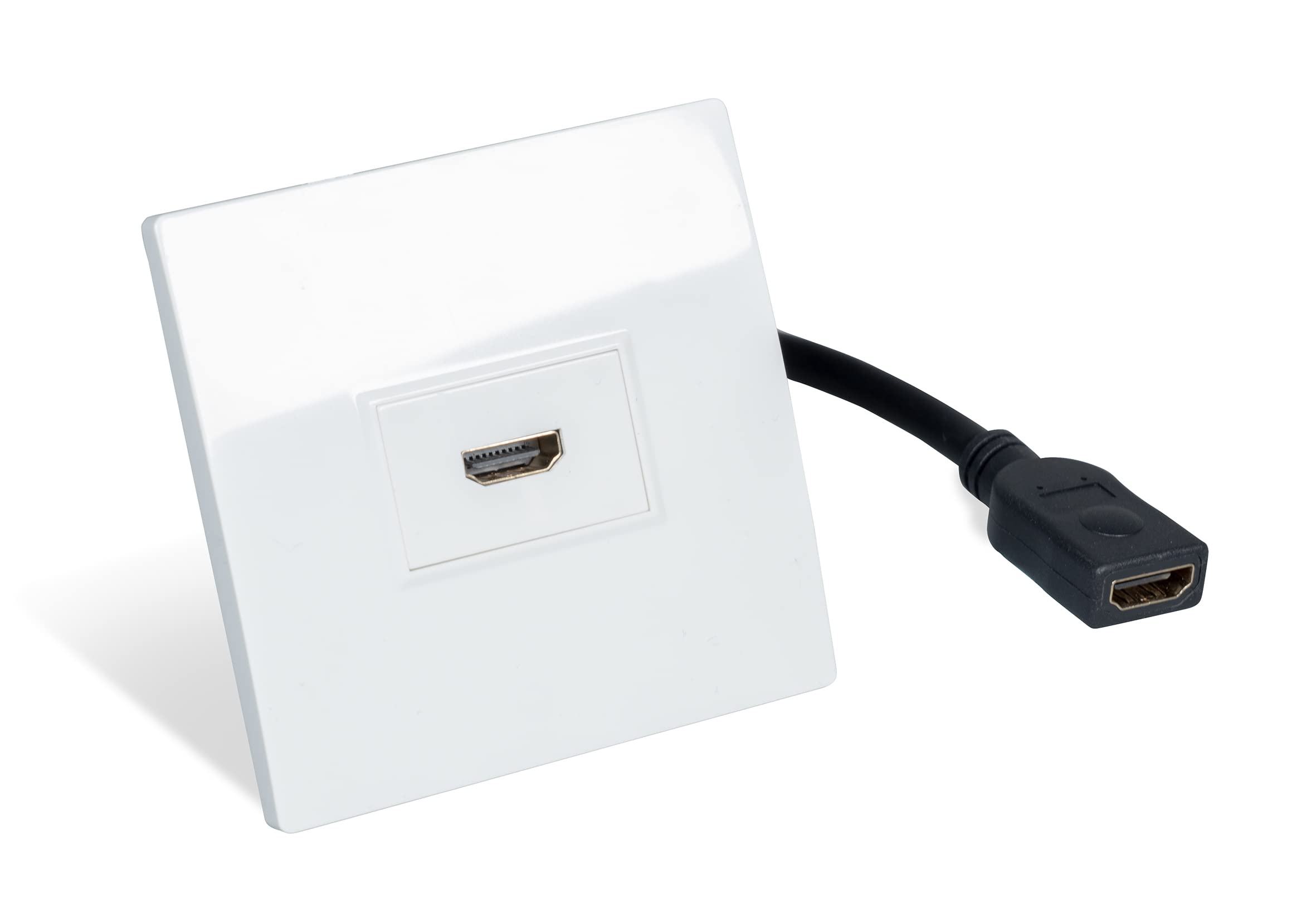 Eagle Single HDMI Flush Mounted Wall Plate with Flying Lead Version 2.0 Full HD HDTV 4K 2160P And Screws for Home Cinema, AV Presentations, Pubs and Other Venues