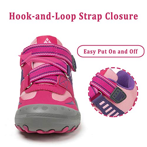 Mishansha Toddler Girls Sneakers Hook Loop Comfort Trekking Hiking Shoes Little Kid Outdoor Walking Athletic Running 11 Us Rose Pink #TOP3