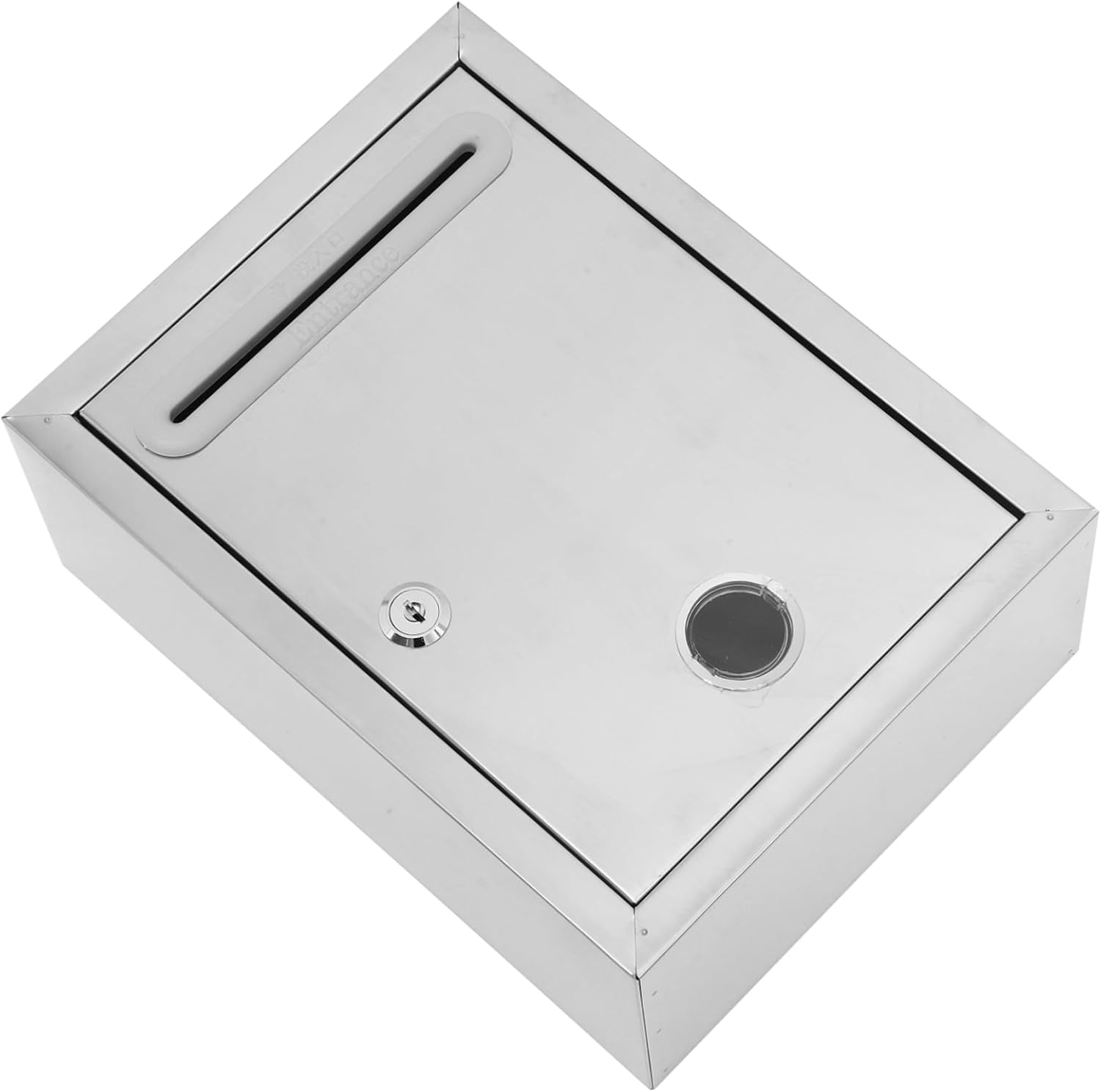 Wall Mount Lockable Stainless Steel Suggestion Box with Transparent Slot Capacity Office Storage for Letters Complaints Donations Secure Outdoor Mailbox for Home and Business