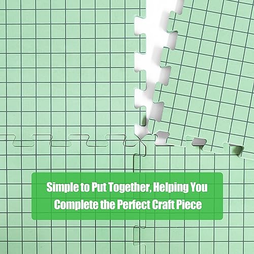 Image of 9 PCS Knitting Mats, 0.75in Thick Blocking Board for Crocheting, 12 in Standard Mats for Wet and Steam Blocking (Green)