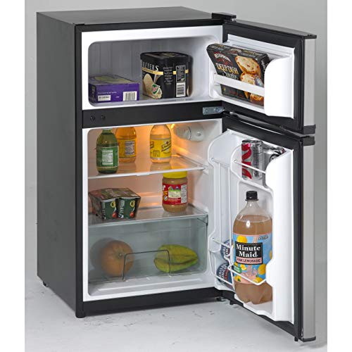 Avanti AR4456SS AR44 4.4 cu. ft. Compact Refrigerator, in Stainless Steel, Black