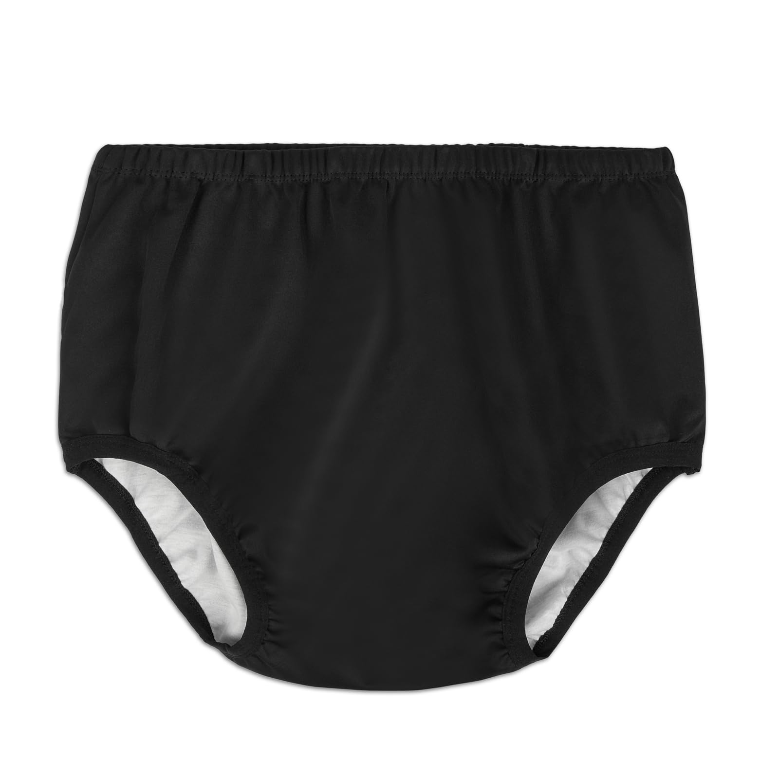 Adult Diaper Cover for Incontinence, Cloth Active Latex Leak Proof Pants, Noiseless Reusable Washable Pull Up Plastic Pants (Black, M)