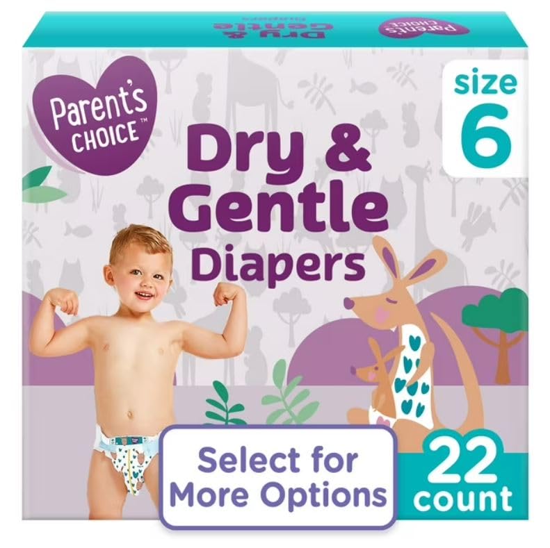 Parent's Choice & Gentle Diapers (6, 22, Count)