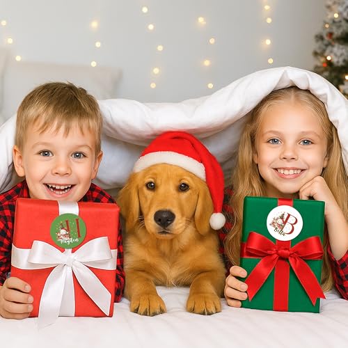 Image of Personalized Christmas Stickers - Custom Name Waterproof Christmas Gift Tags for Gift Box Xmas Holiday Decorations Party Favors - 30 Stickers (Snowman)