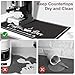 CooRug Absorbent Coffee Mat, Fashion Dish Drying Mat for Kitchen Counter Coffee Bar Accessories Espresso Machine Dish Rack 12