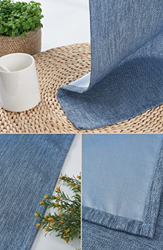 10-Inch-Valance-for-Window-ToppersLinen-Valances-for-Kitchen-Window-Living-RoomBathroomBasementBlackout-Small-Curtain10-Inch-L-by-52-Inch-W1-PackDenim-Blue 10 Inch Valance for Window ToppersLinen Valances for Kitchen Window Living RoomBathroomBasementBlackout Small Curtain10 Inch L by 52 Inch W1 PackDenim Blue