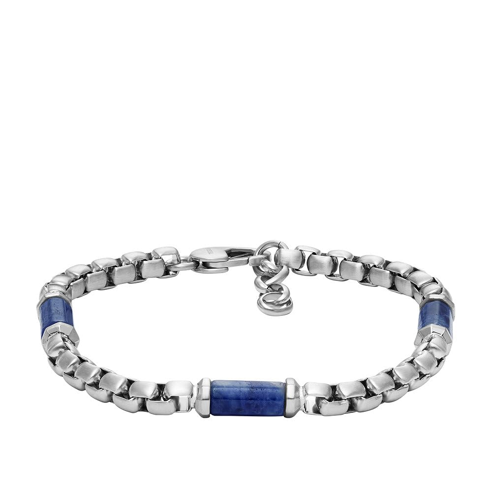 Fossil Men's All Stacked Up Stainless Steel Chain Bracelet, JF04725040