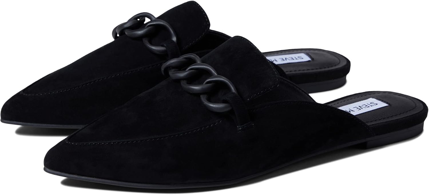 Steve Madden Women's Forte Mule, Black/Black, 7.5