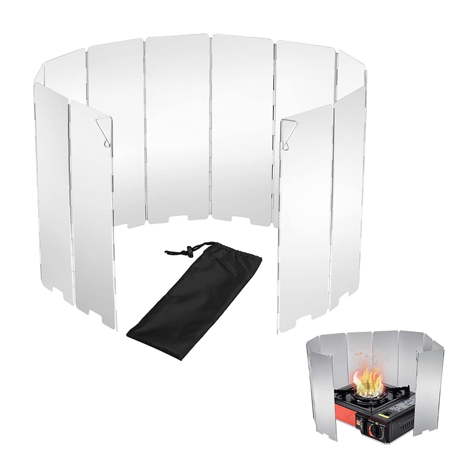 Windscherm voor campingkooktoestel, grill-windscherm