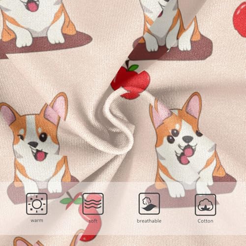 CHIFIGNO Boy Underwear Cotton Briefs Breathable Printed Kids Boys Briefs Underwear, Cute Dogs Animals Peach3
