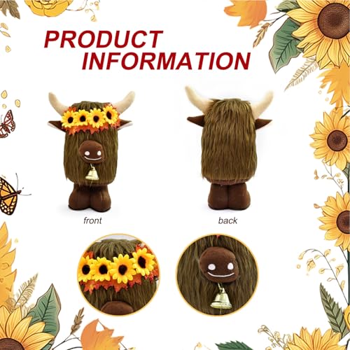 Peluche de tierras altas dulce de 28 cm: pack de 3 piezas para decorar salones 6