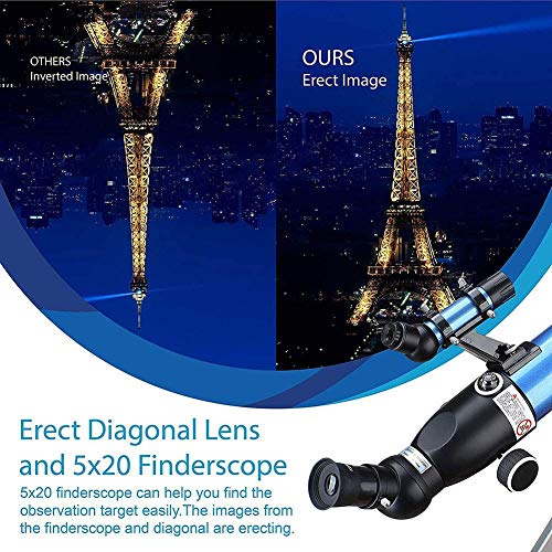 Telescopio Astronómico Refractor 150X con trípode portátil miniatura 3
