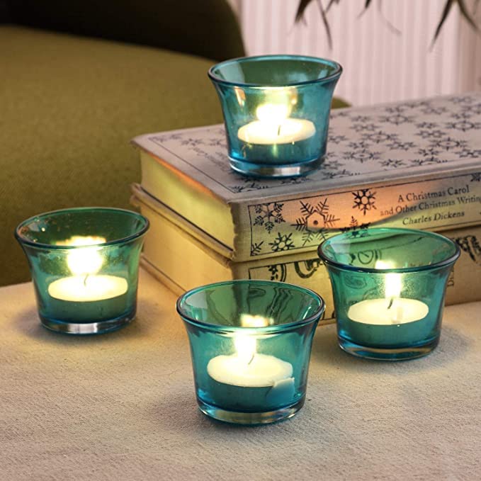 Buy Mahganya Set of 6 Votive Glass Tealight Candle Holders Christmas