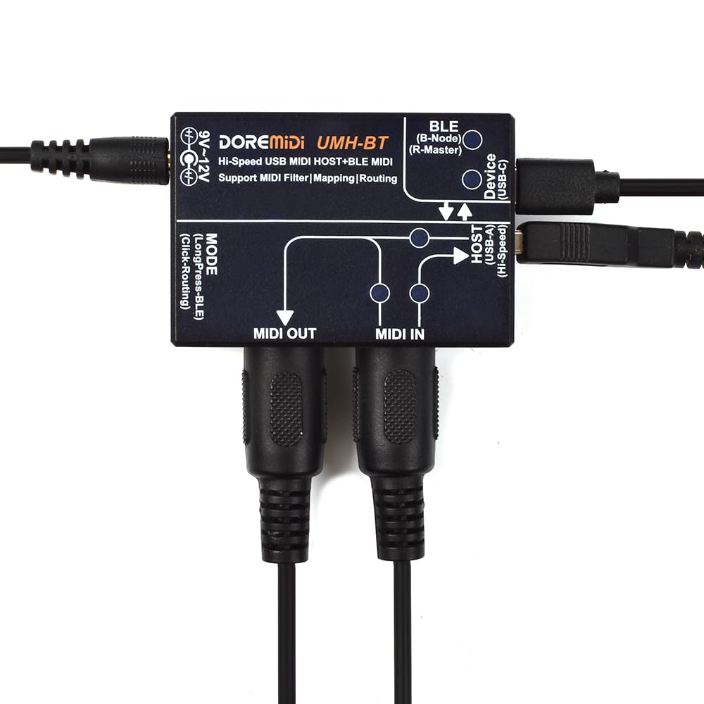 USB HOST BT BLE MIDI de alta velocidad, función USB 2.0, puerto host USB portátil Bluetooth USB MIDI HOST USB-C (UMH-BT)