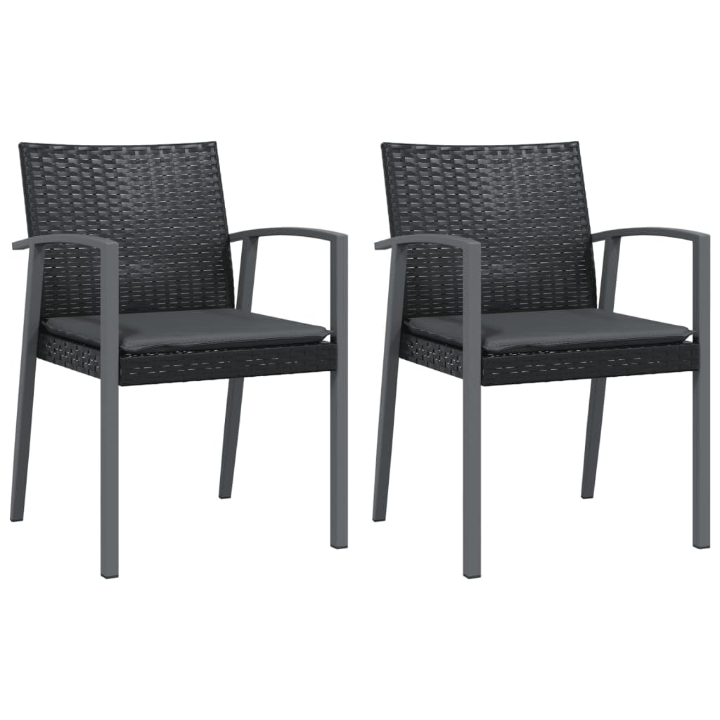 Siège de jardin ergonomique vidaXL lot de 2 chaises en rotin et coussins confort