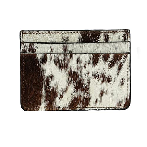 Image of Myra Le Texas Western Card Holder - Small Credit Card Wallet for Women, Cowhide Leather and Hairon, Slim and Minimalist Case, Mini Wallet, Western Cowgirl Gifts for Mom, Sister, Friend