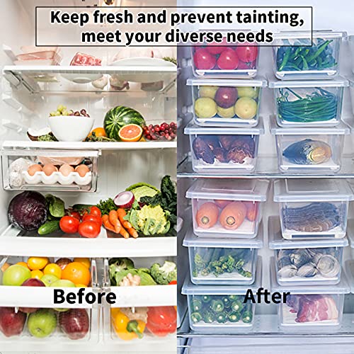 77L Food Storage Containers, (3-Pack) Plastic Food Container With Removable Drain Plate And Lid, Stackable Portable Freezer Storage Containers - Tray To Keep Fruits, Vegetables, Meat And More (Medium) #TOP2