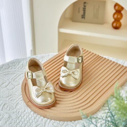 Image of Flaryzone Toddler Little Girl Mary Jane School Uniform Oxfords Flat Dress Shoes