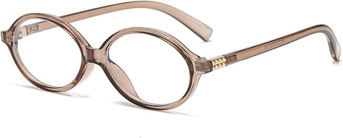 Miniatura 8 de JOVAKIT Lentes retro ovalados con bloqueo de luz azul para mujer, estilo vintage de los años 90, lentes pequeños con marco ovalado
