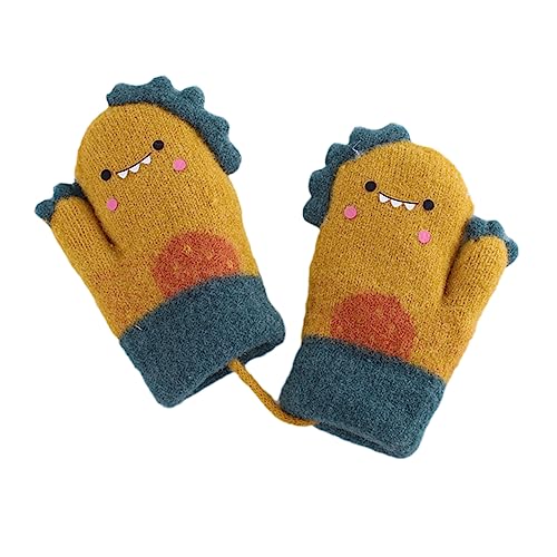 BESPORTBLE Guantes De Dinosaurio De Peluche Para Invierno Guantes De Dedos Resistentes Al Frío Para Otoño Invierno