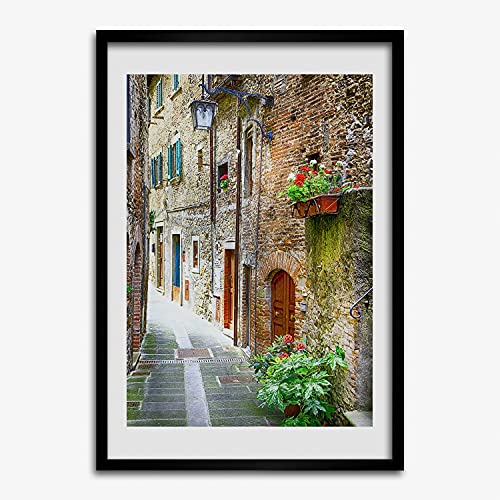 Cadre photo 50x70 cm tableau moderne affiche peinture rues italiennes