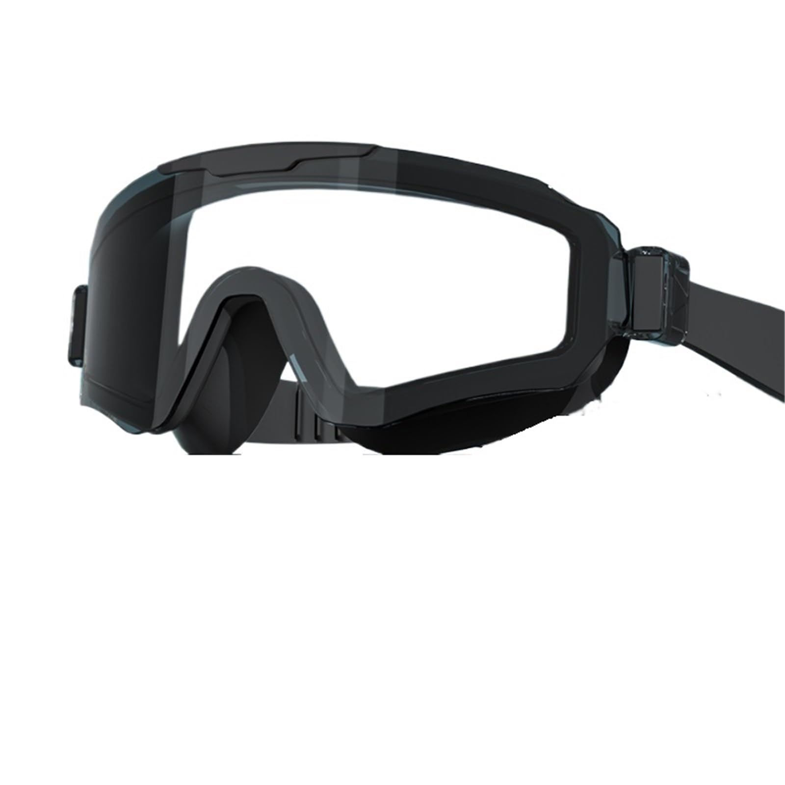 JUANYAO Schwimmbrille Stilvolle Schwimmbrille mit großem Rahmen, wasserdicht, HD-Vision, Schwimmbrille for Erwachsene for Männer und Frauen Für Schwimmen(Black Lens)