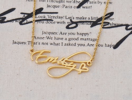 HUAN XUN Personalized Customized Name Initial Necklace Monogrammed Words Girl's Jewelry2