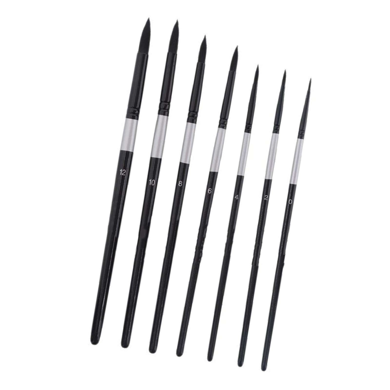 7Pcs Wooden Handle Liner Brush Soft Bristles Paint Brushes Artist Painting Tool for Sketching and Art Illustrations Round Tip Liner Brushes
