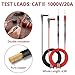 BINTA 25-Piece Silicone Multimeter Leads Kit CAT Ⅲ 1000V 20A with Replaceable Test Probes 4PCS Large/Medium Alligator Clips Tweezer, Professional Leads Kit for Industrial Car Home Electrical Testing