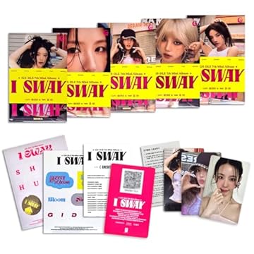 (G)I-DLE - 7th Mini Album [I SWAY] (POCA Ver. - RANDOM Ver.) QR Card + Photocard + 2 Pin Button Badges + 4 Extra Phorocards