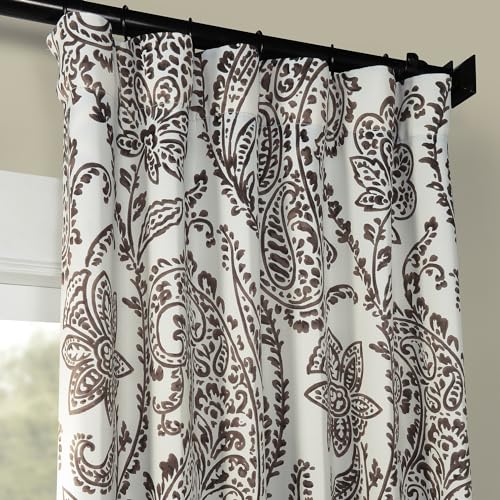 Image of HPD Half Price Drapes Printed Room Darkening Curtains for Bedroom, Living Room 50 X 120 (1 Panel), BOCH-KC16072D-120, Tea Time Ochre