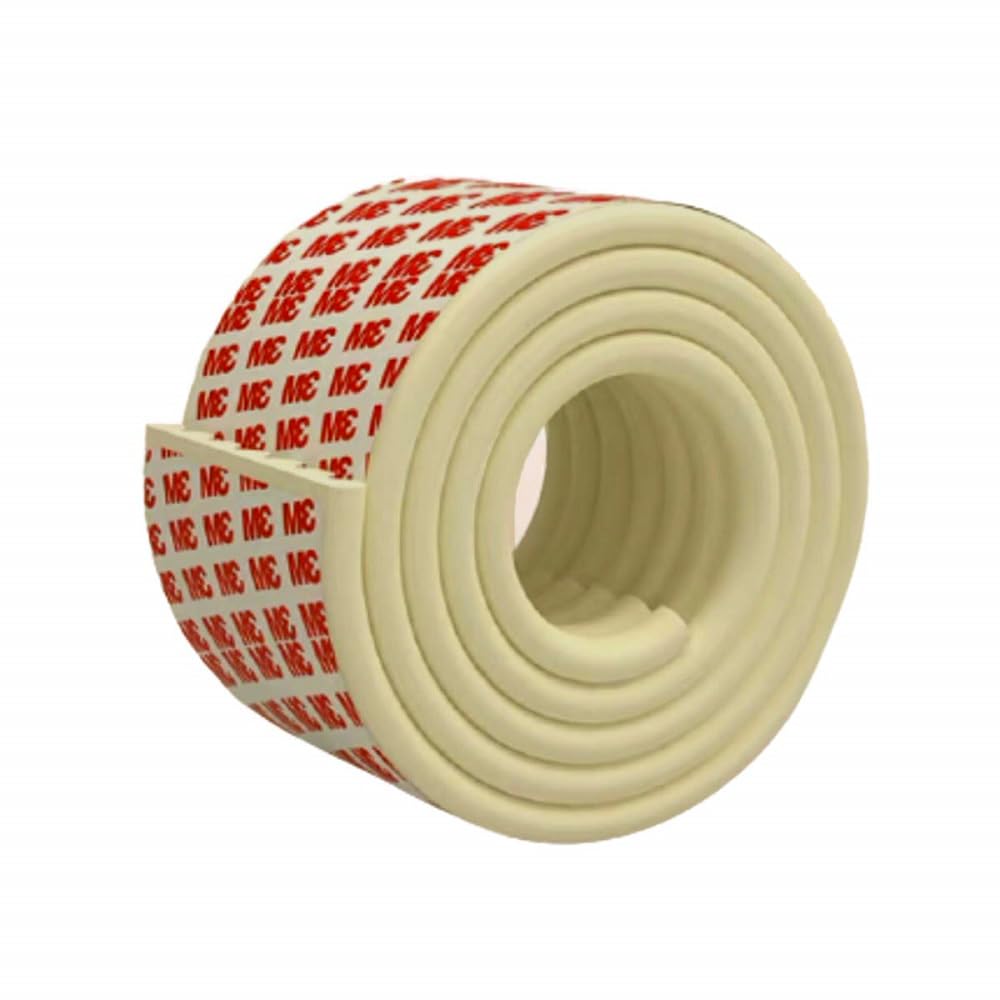 BabySafeHouse 6.5ft Pre-Taped 3M Furniture Edge Guard Strip, Beige