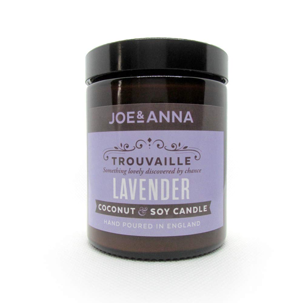 Bougie lavande pot noix de coco cire soja 180 ML bougie naturelle