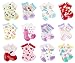 CIEHER 12 Pairs Super Cute Baby Non Slip Ankle Cotton Socks with Grip for 9-36 Months Baby Infants, 12 Colors