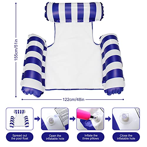 Inflatable Pool Float Lounge Sofa, Portable Floating Water Hammock, Premium Swimming Pool Chair For Adults,  Pool Toy Party Floats For Outdoor, Beach, Pool, Lake #TOP5