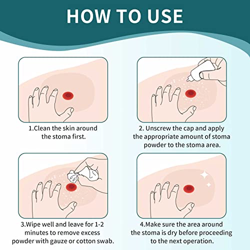 stoma powderskin barrier protection ostomy powder supplies - stoma adhesive powder1 oz 2 bottles