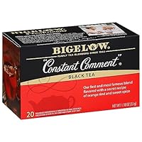 Bigelow Constant Comment Caffeinated Black Tea Bags, 20 Count (Pack of 6)