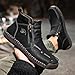 XJYPUU2 Men's Retro Snow Boots Fashion Waterproof Handmade Leather Walking Sneakers Fashion Slip On Side Zipper Outdoor Driving Loafers Shoes Black a