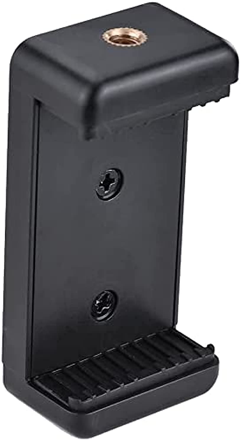 eWINNER Universal Cell Phone Mount Smartphone Tripod Adapter Adjustable Phone Holder Clip for iPhone 13 12 Mini 11 Pro Max XS XR X SE 8 7 6S Plus Samsung OnePlus Use on Tripod/Selfie Stick/Monopod (E)