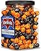 Spooky Pop Halloween Black & Orange Popcorn by It's Delish, 16 Oz Jumbo Container | Bulk Gourmet Air Popped Pop Corn Snack - Fruity Orange & Black Themed Candy Confetti – Vegan, Kosher, 1 Count