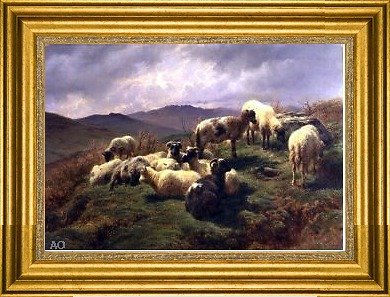 Amazon.com: Art Oyster Rosa Bonheur Sheep in the Highlands - 16